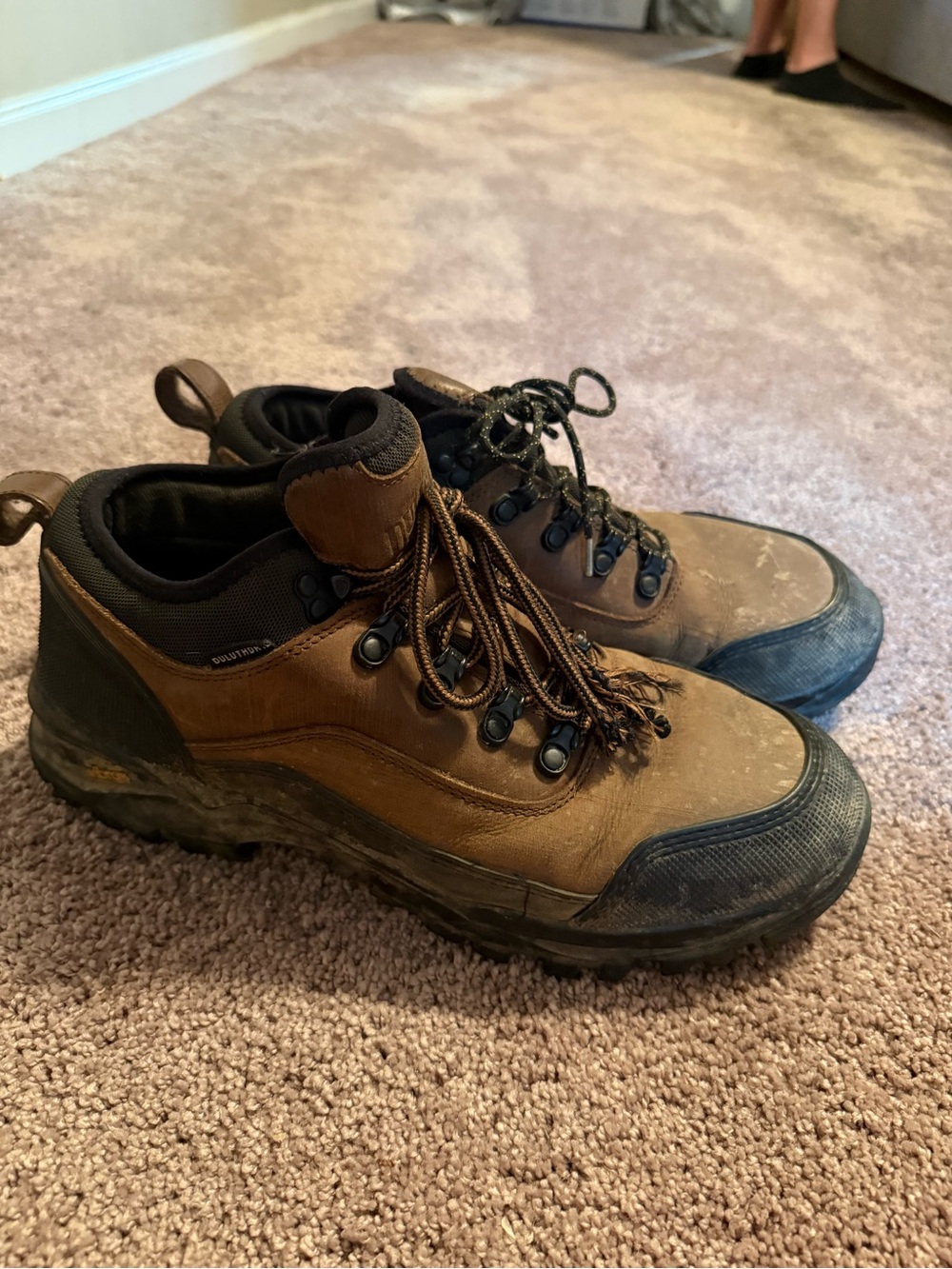Duluth Trading Co Brown Leather Low-Cut Work Boots